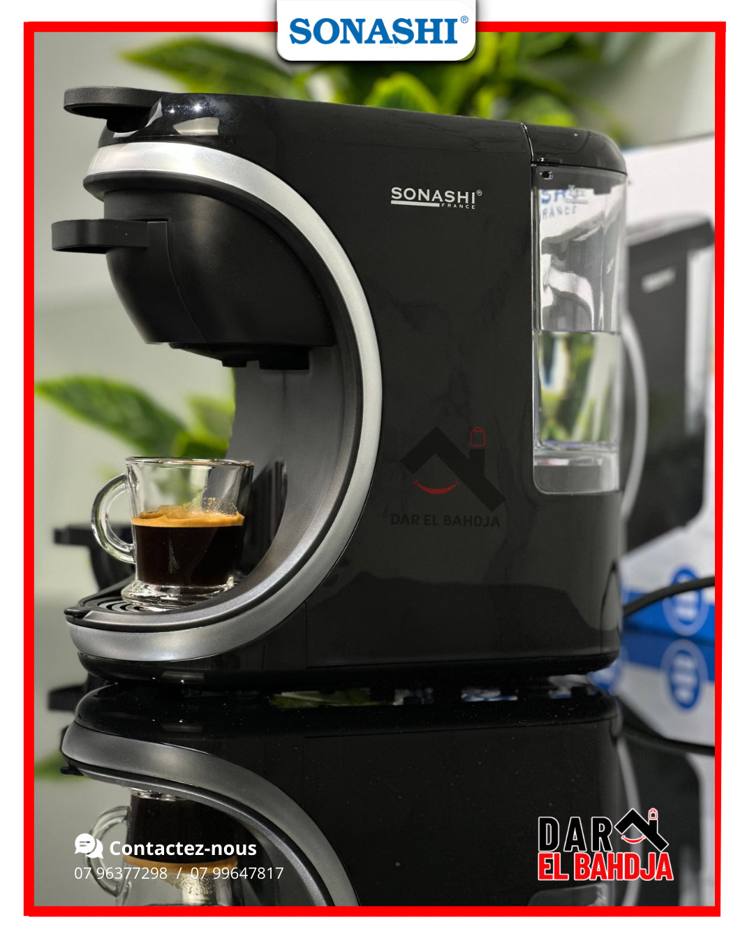 Sonashi Cafetière Expresso Multifonction 3en1 - 1450w