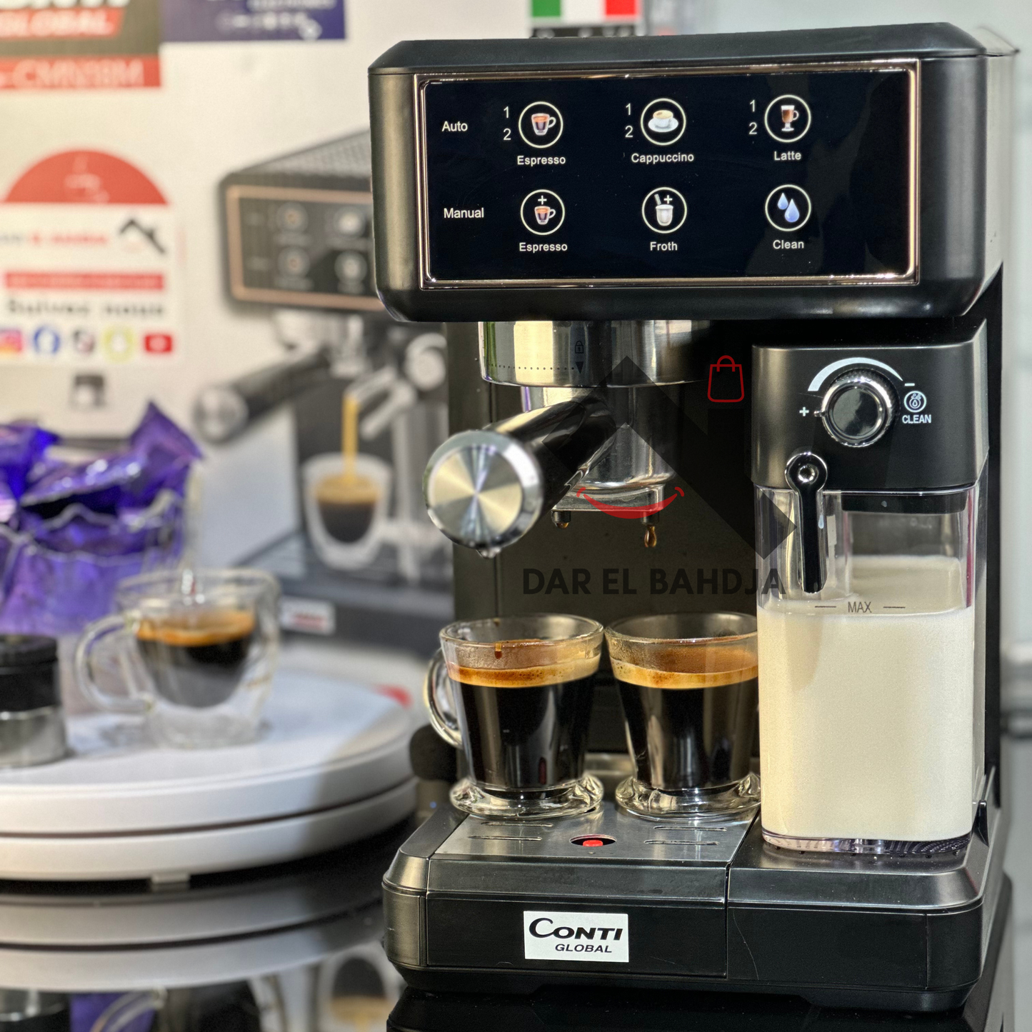 Machine à café Expresso CONTIGLOBAL 3 EN 1 20 BARS