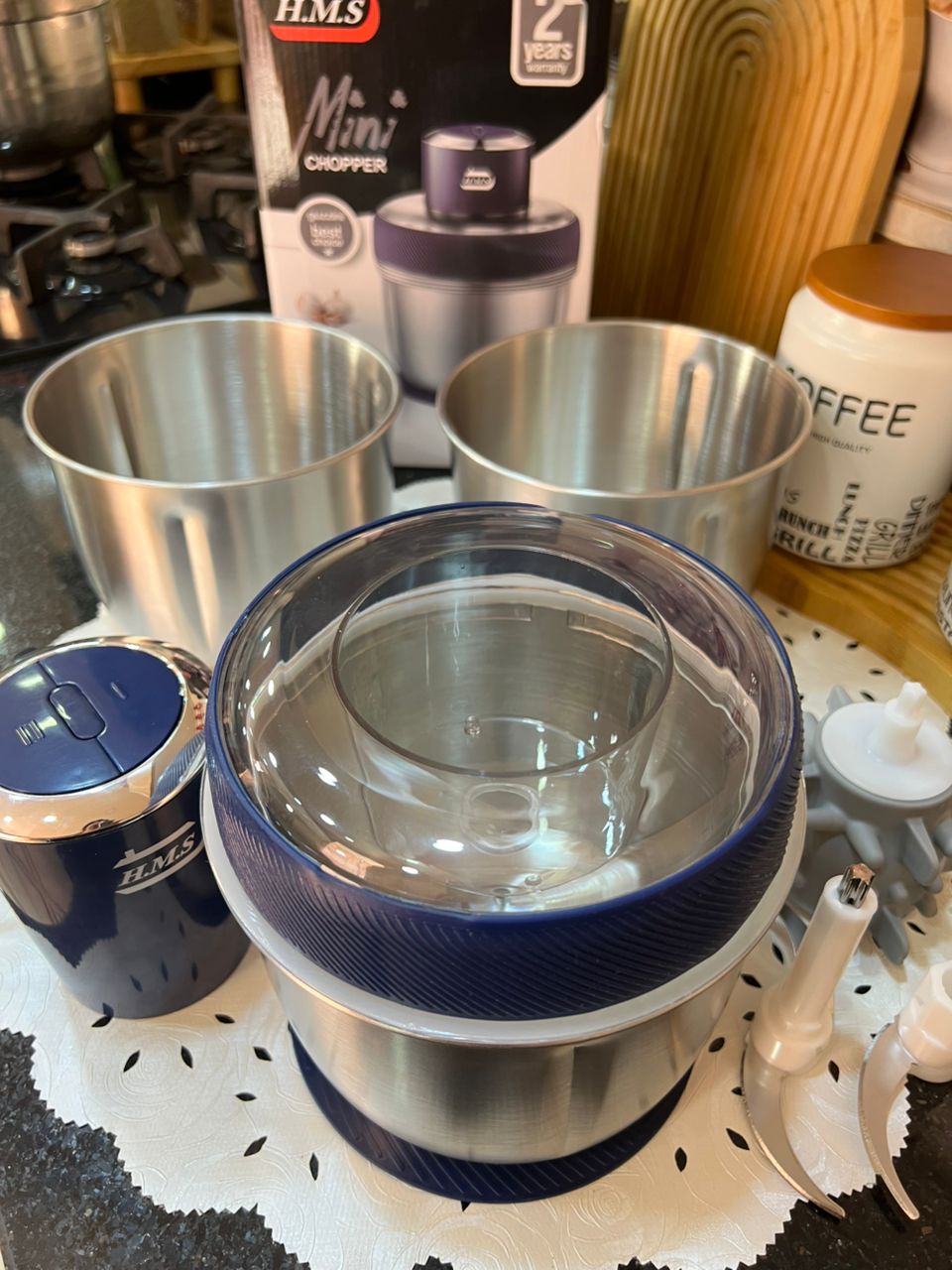 Mini hachoir 3 Bols Inox - HMS