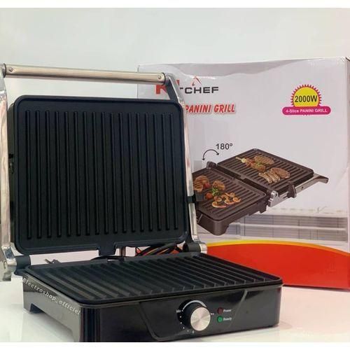 MINI PANINEUSE KITCHEF - OUVERTURE 180° - INOX