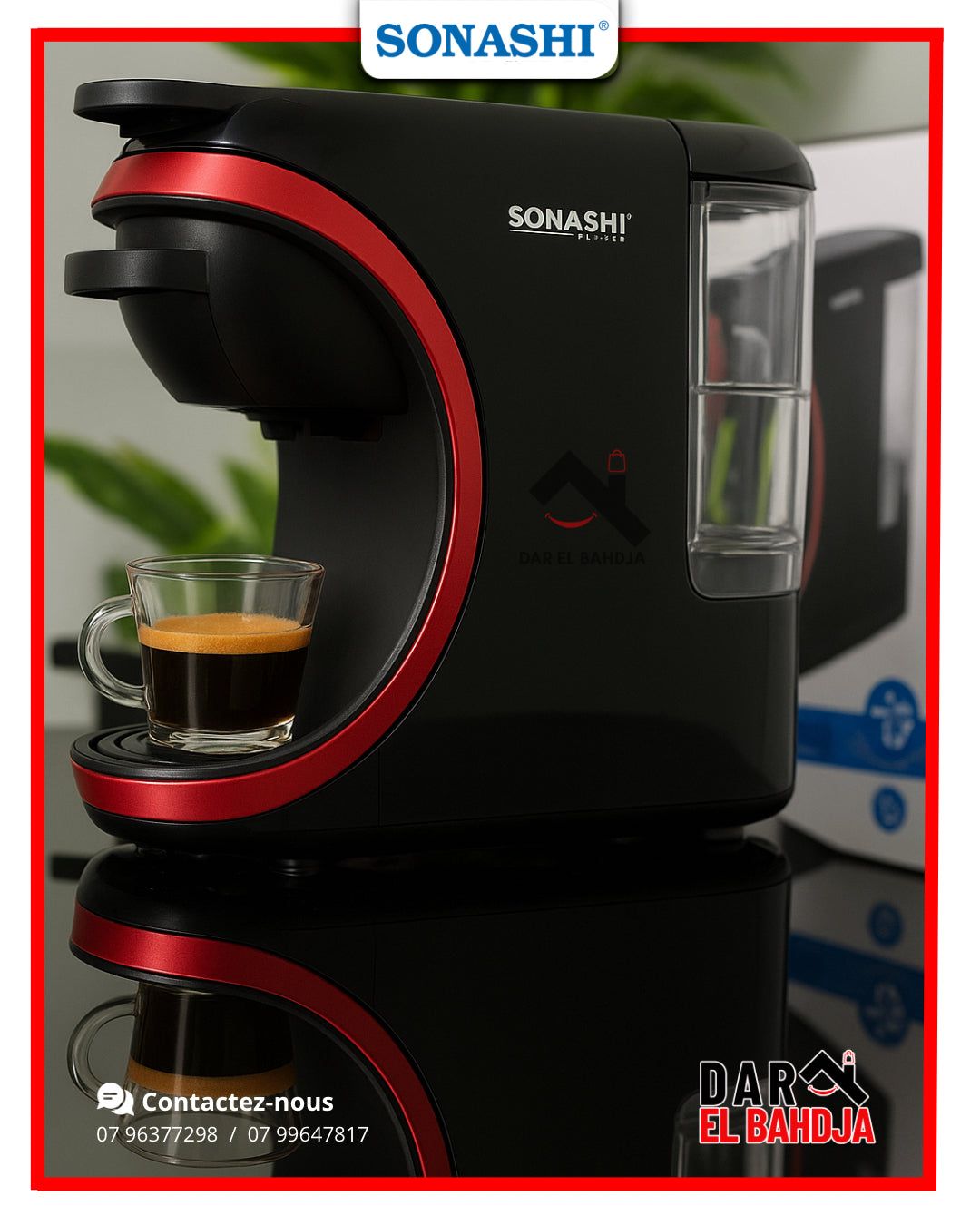 Sonashi Cafetière Expresso Multifonction 3en1 - 1450w