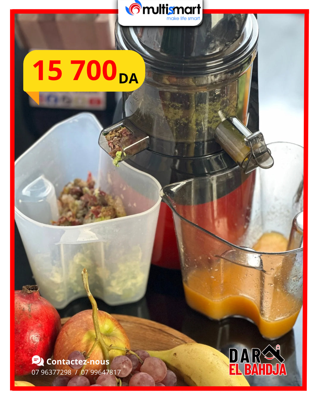 Extracteur De Jus Pour Légumes Et Fruits 150W MultiSmart MS-JC2022