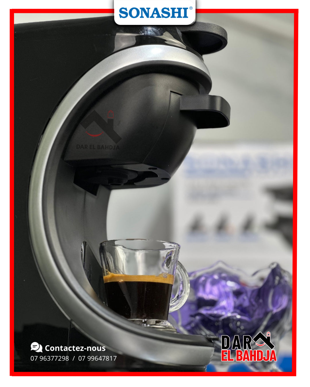 Sonashi Cafetière Expresso Multifonction 3en1 - 1450w