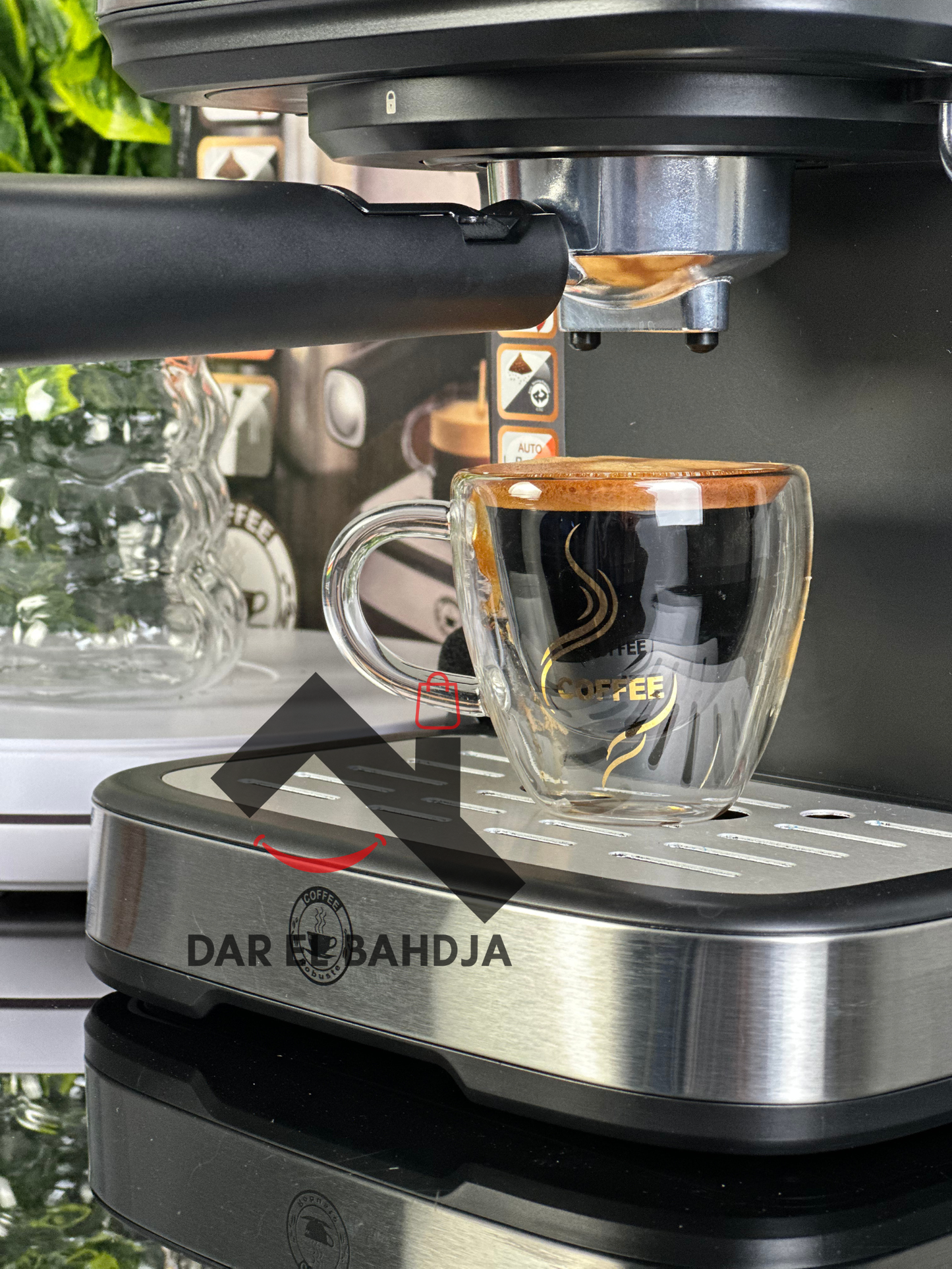 Machine à café inox 15 Bar 1.5 L 1100W MOKA Robuste