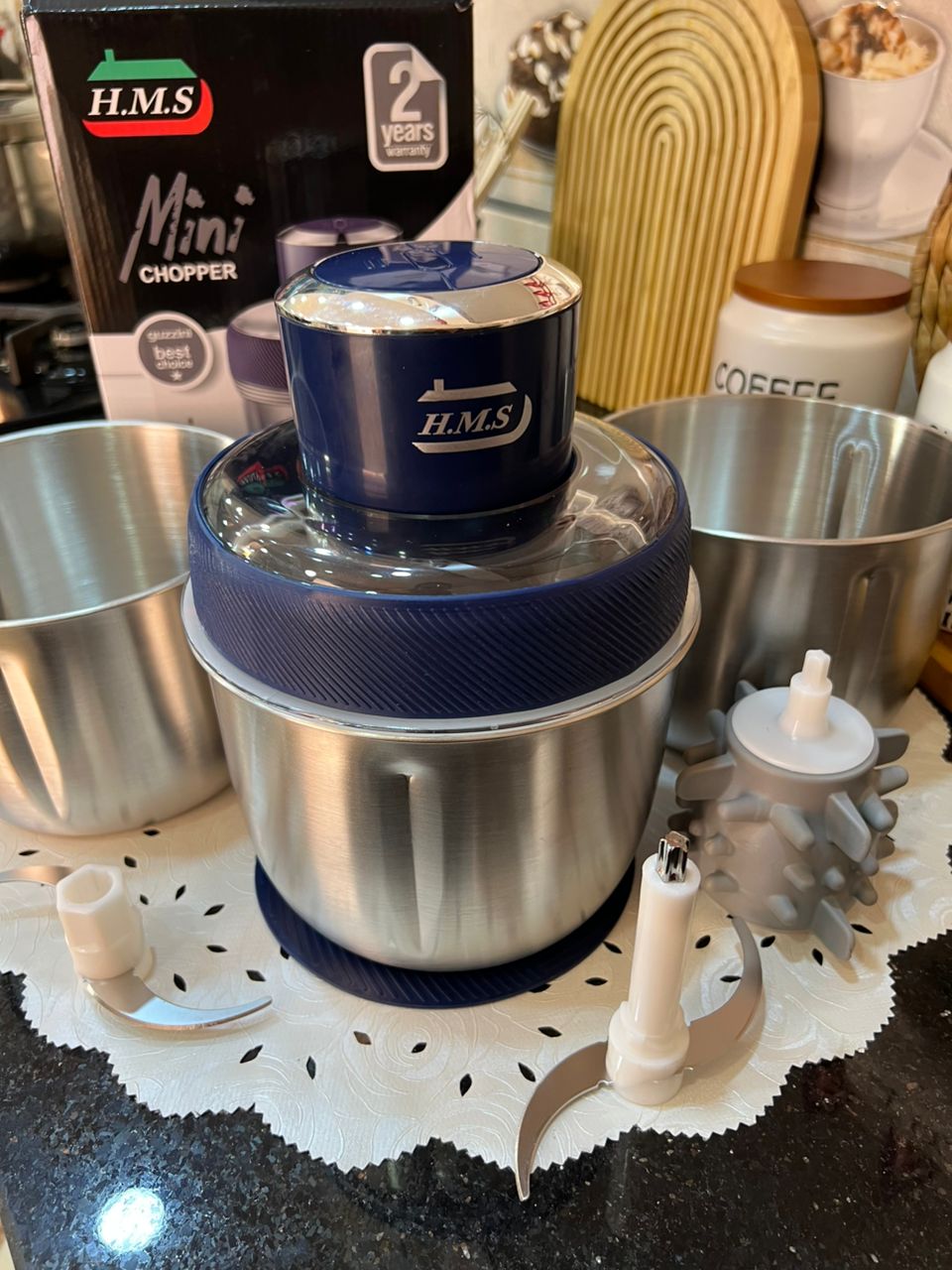 Mini hachoir 3 Bols Inox - HMS