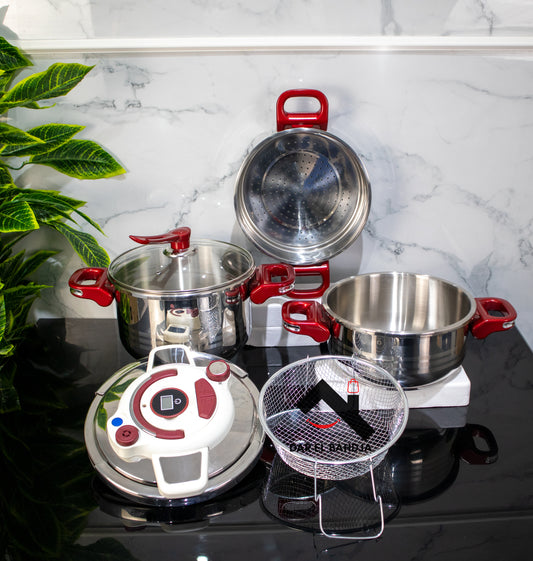 Cocotte Clip Méga Seb  Inox 18/10  7L + 5L