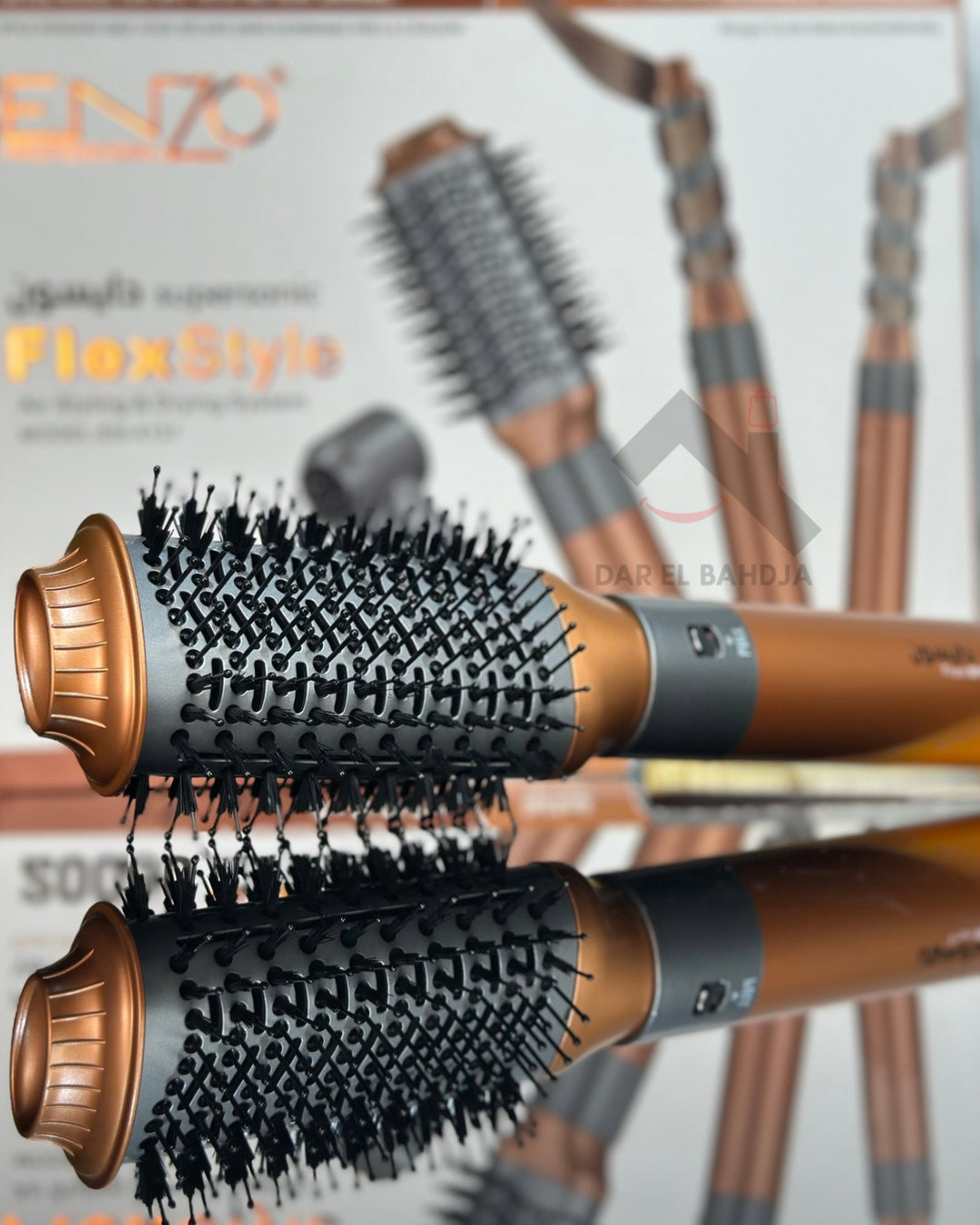 ENZO PROFESSIONAL Brosse Coiffante Multifonctionnelle 4 en 1